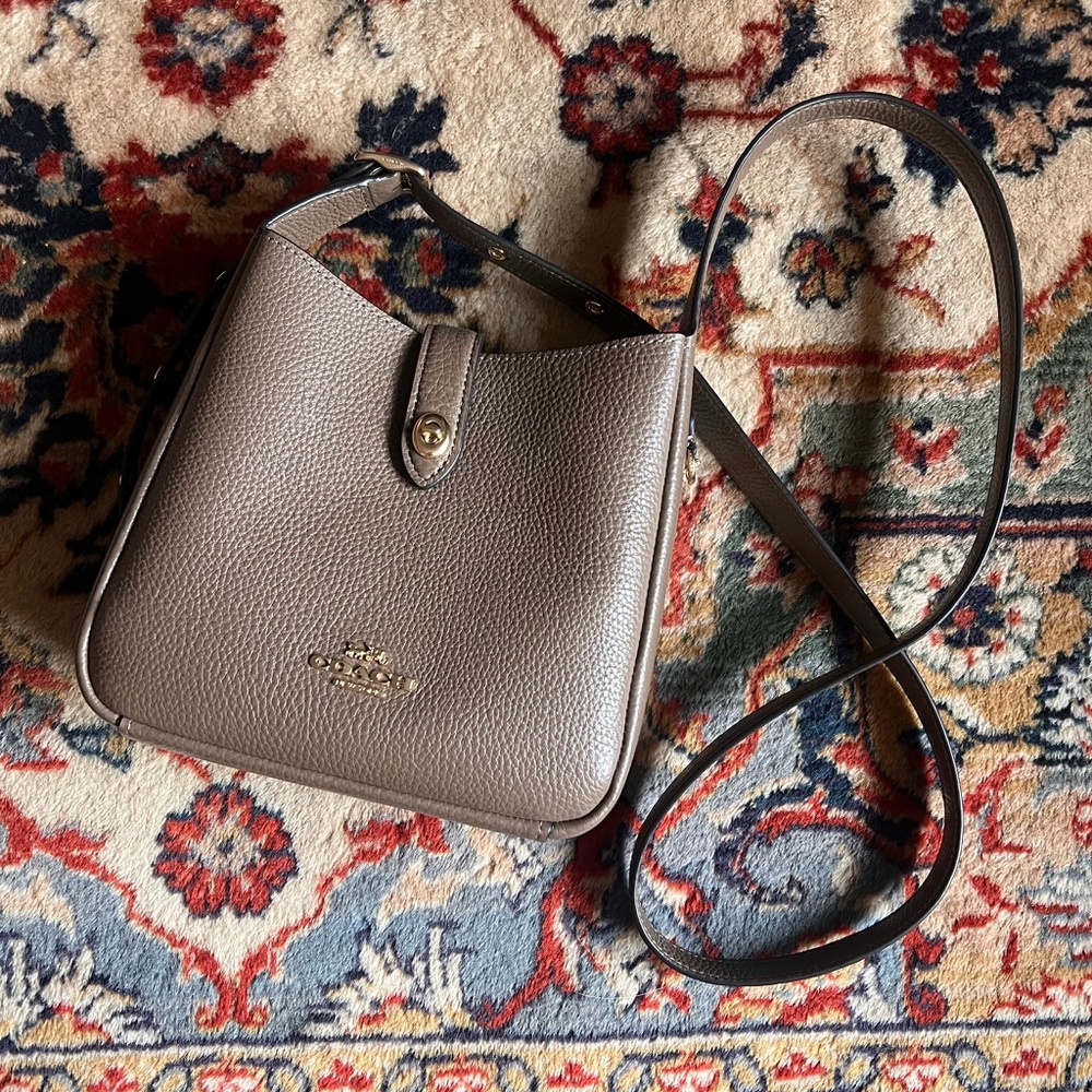 Coach Taupe Leather Crossbody Bag